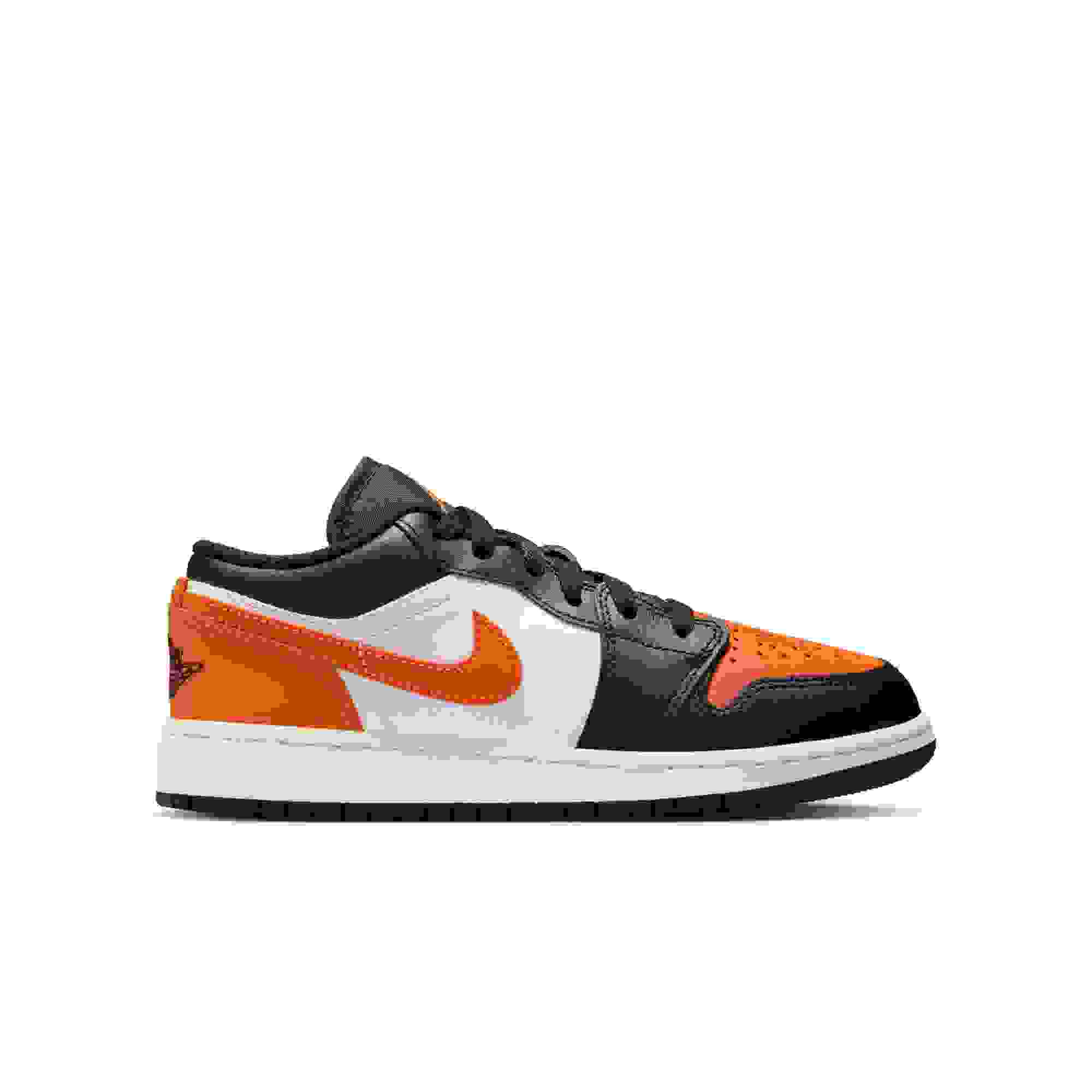 Jordan 1 Low Grade School Boys' "Black/Starfish/White" Shoe